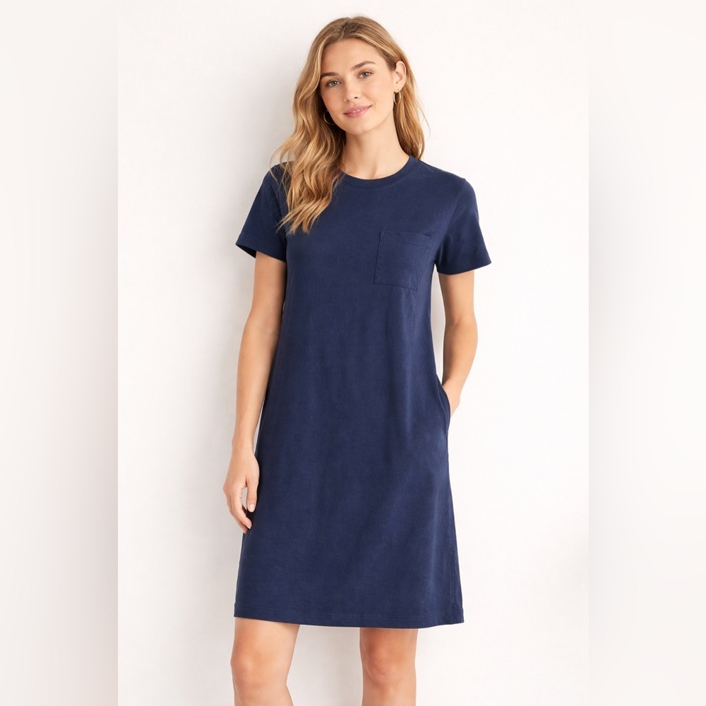 Everlane The Cotton T-Shirt Dress XXS Navy
